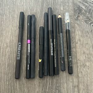 Lot of 9 eyeliners and eyeliner pencils